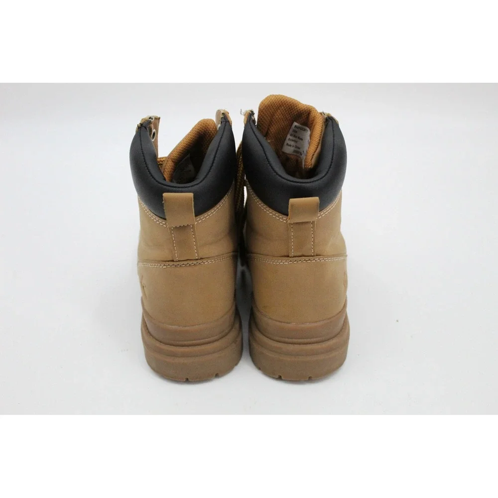 Ozark Trail Mens MNOT42CA017 Wheat Tan Work Boots Size 7 Non Marking Sole
